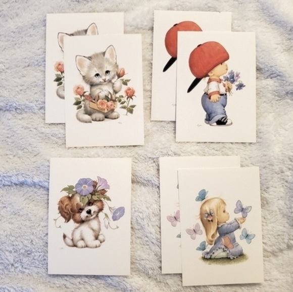 Ruth Morehead Other - Vintage Ruth Morehead Art 7 Set Postcard 1987 Rare Mint Little Boy Blue & More